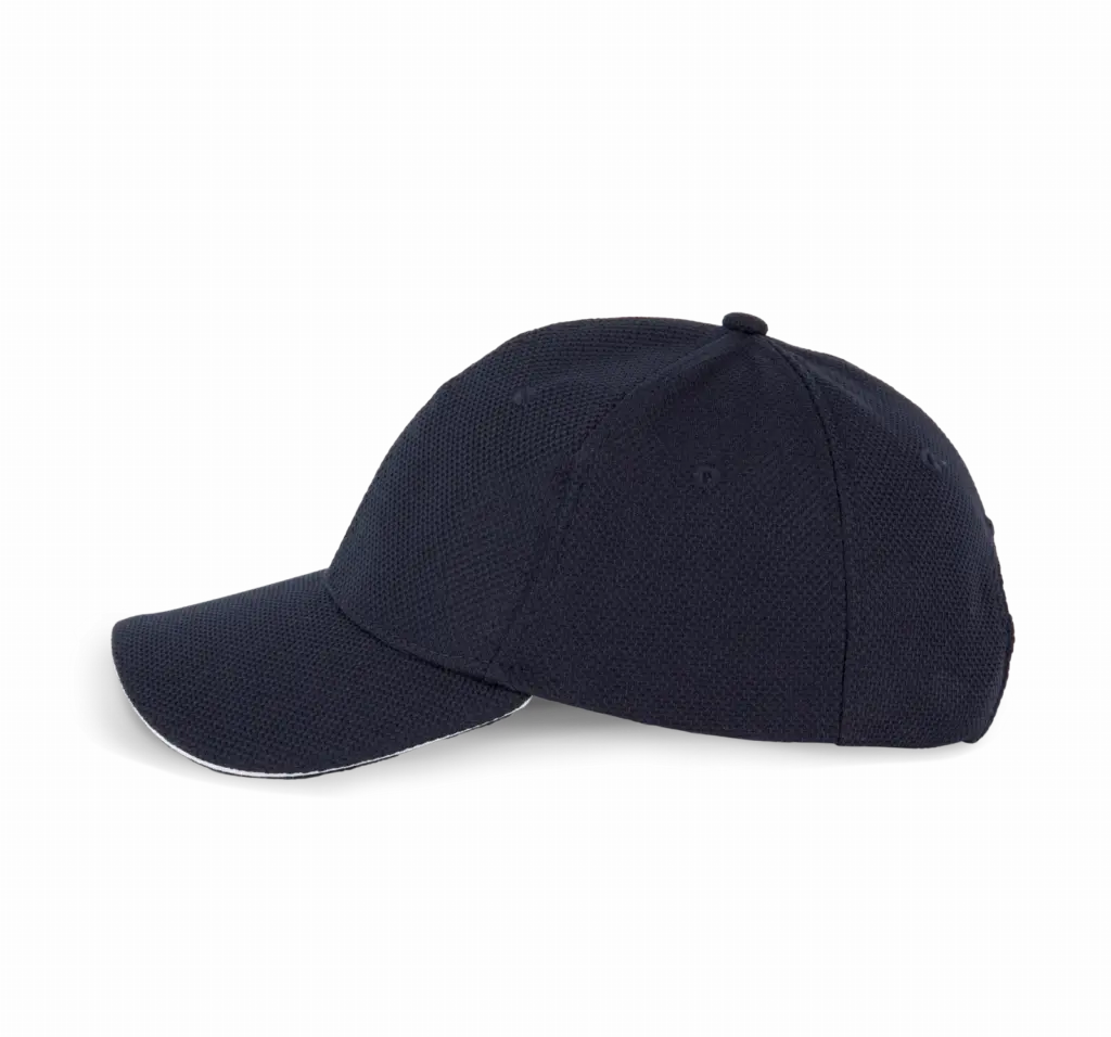 PS_KP207-S_NAVY-WHITE - Hidalgo-werbeartikel Sportpet Met 6 Panelen, navy / white — productfoto 7