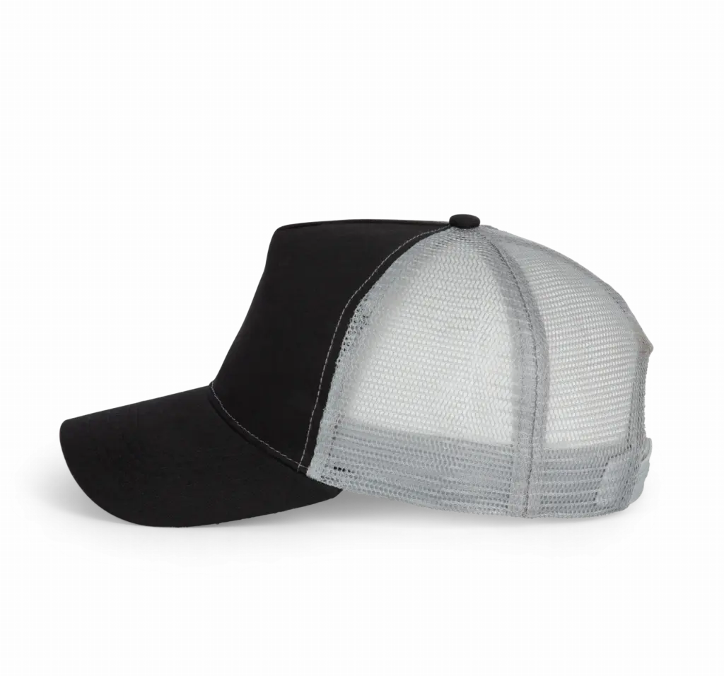 PS_KP225-S_BLACK-LIGHTGREY - Hidalgo-werbeartikel Truckerpet - 5 panelen, black / light grey — productfoto 6
