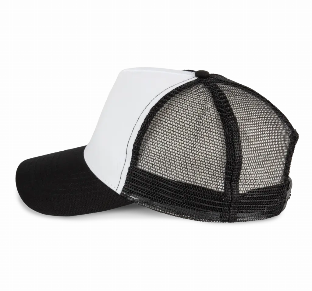 PS_KP225-S_BLACK-WHITE - Hidalgo-werbeartikel Truckerpet - 5 panelen, black/white — productfoto 7