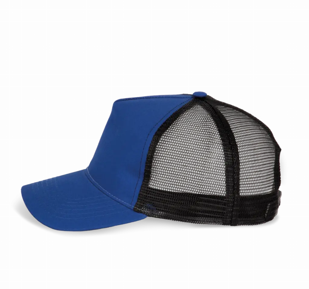 PS_KP225-S_ROYALBLUE-BLACK - Hidalgo-werbeartikel Truckerpet - 5 panelen, royal blue / black — productfoto 14