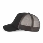PS_KP240-S_BLACK-DARKGREY - Hidalgo-werbeartikel Truckerpet met 5 panelen van canvaskatoen - K-up Gold Label, black / dark grey — productfoto 6