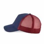 PS_KP240-S_MOODINDIGO-CABERNETWINE - Hidalgo-werbeartikel Truckerpet met 5 panelen van canvaskatoen - K-up Gold Label, mood indigo / cabernet wine — productfoto 9