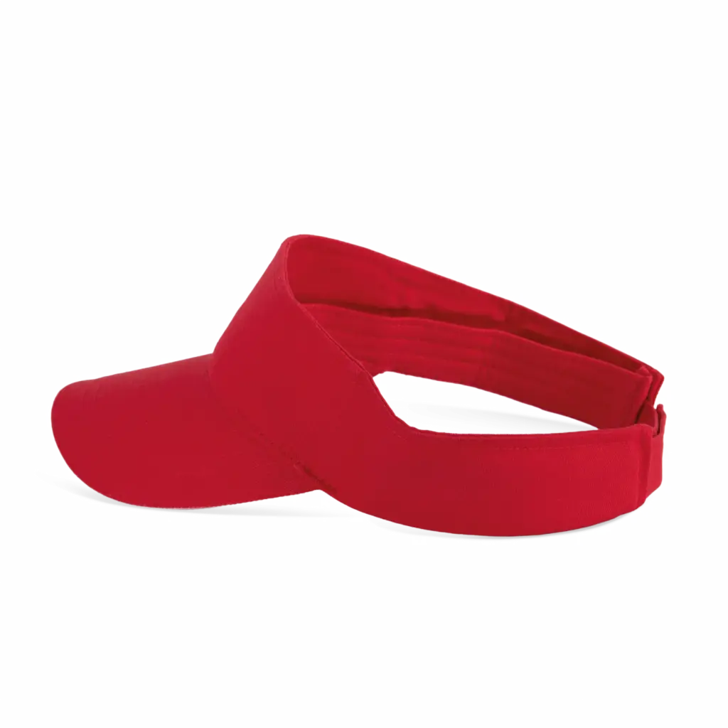 Sportieve katoenen zonneklep, classic red / white — productfoto 5