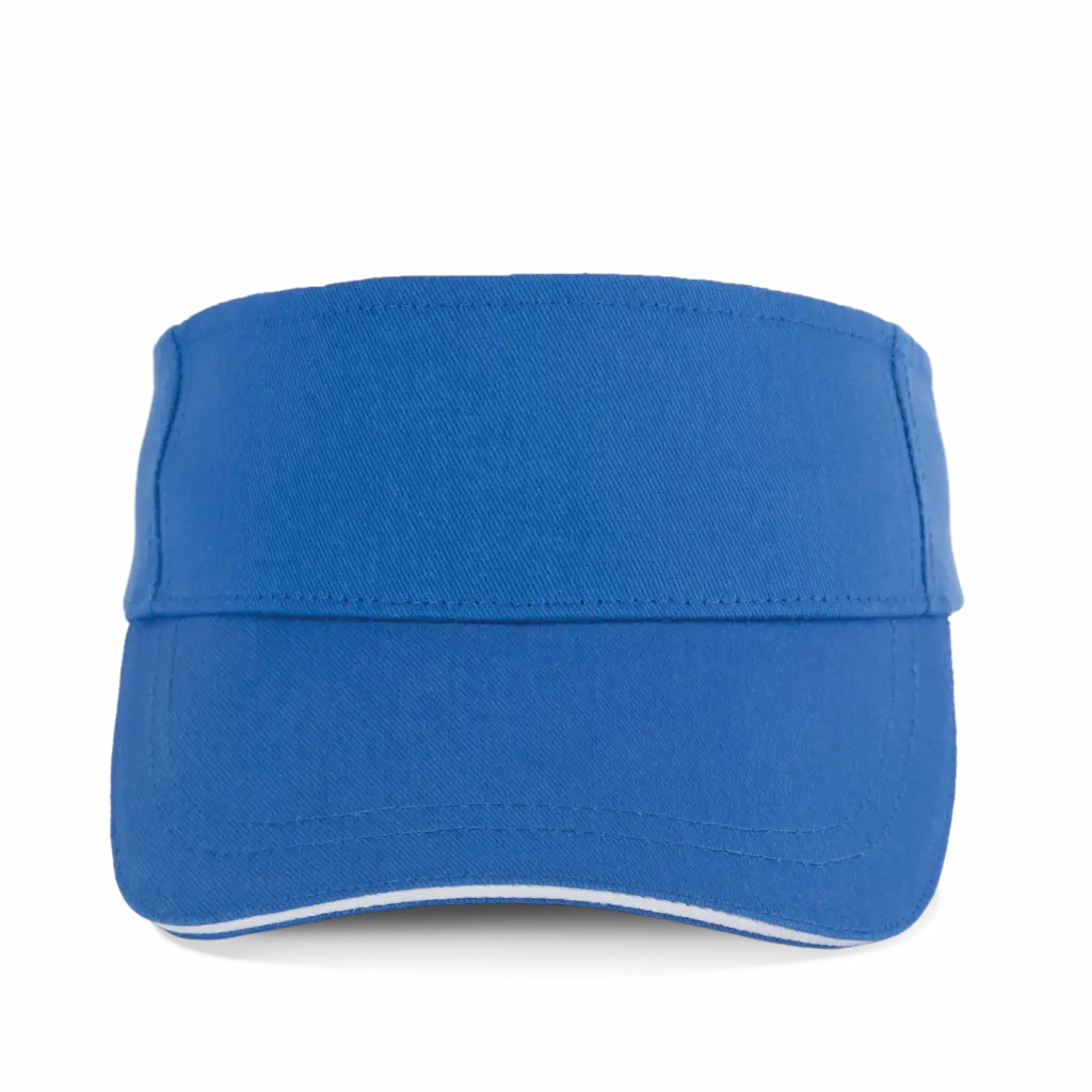 Sportieve katoenen zonneklep, nebulas blue / white — productfoto 7