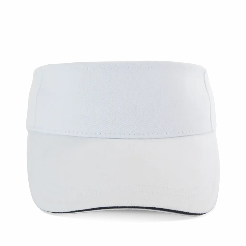 Sportieve katoenen zonneklep, white / navy — productfoto 8