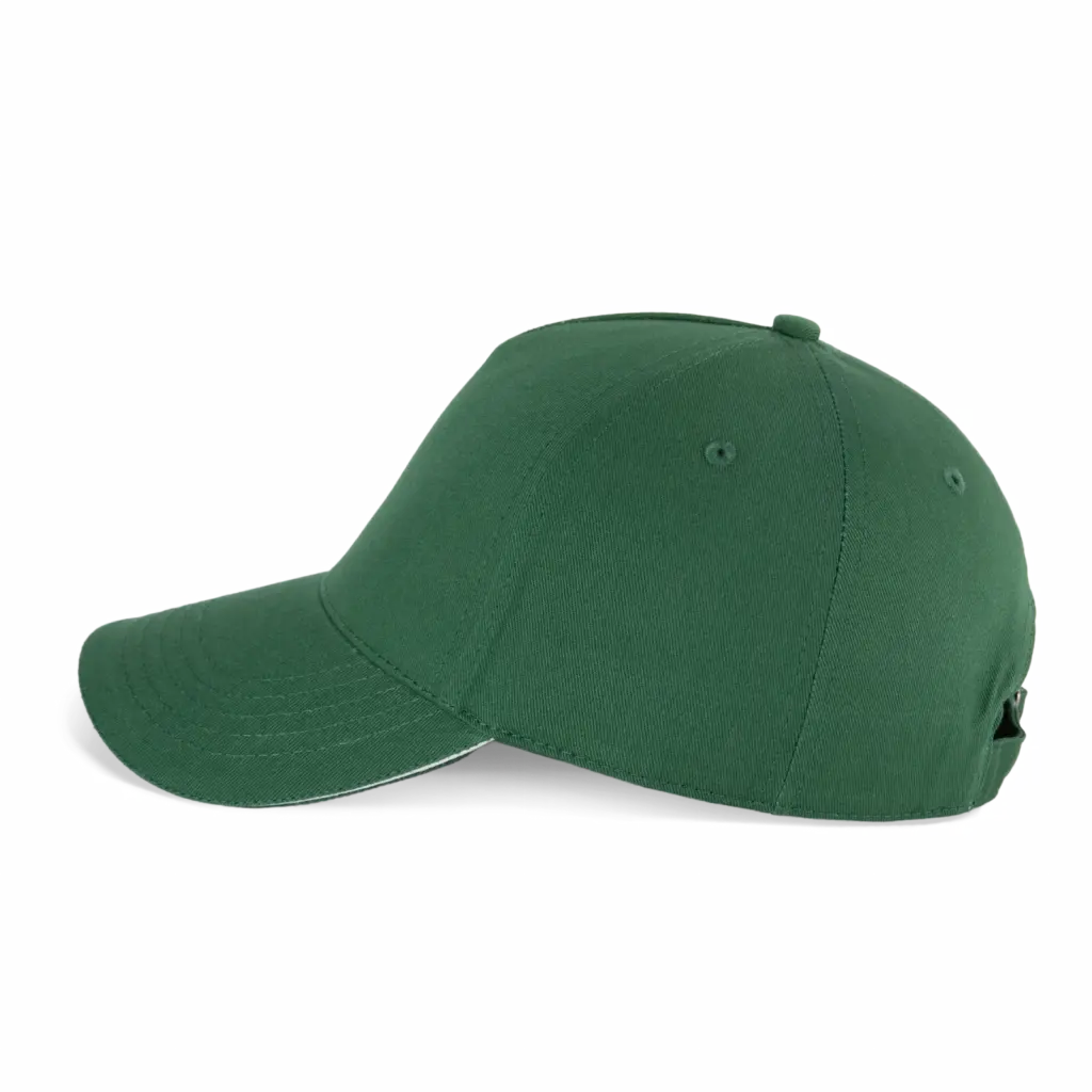 PS_KP353-S_CEDARGREEN-WHITE - Hidalgo-werbeartikel Sandwich pet met 5 panelen - K-up Gold Label, cedar green / white — productfoto 6