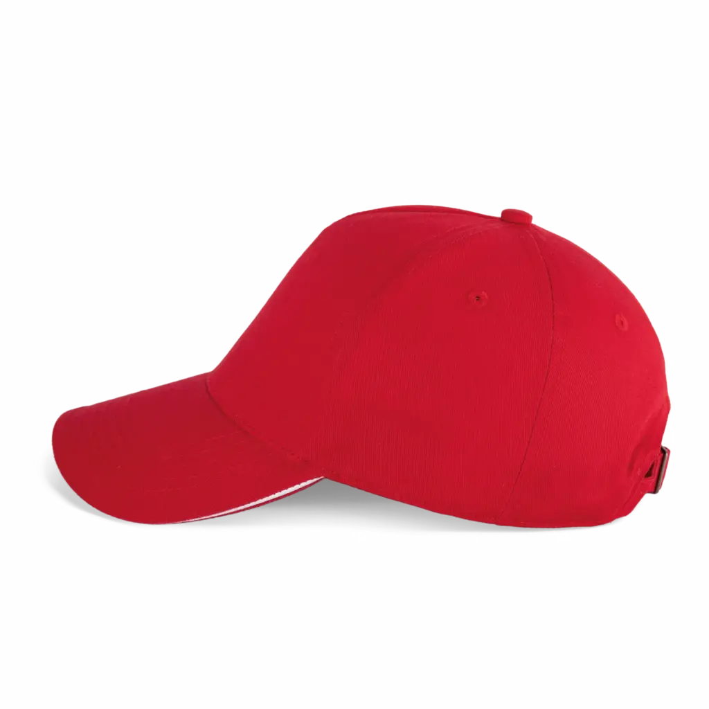 PS_KP353-S_CLASSICRED-WHITE - Hidalgo-werbeartikel Sandwich pet met 5 panelen - K-up Gold Label, classic red / white — productfoto 7
