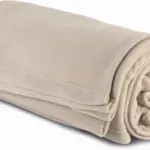 Plaid van fleece, beige — productfoto 2