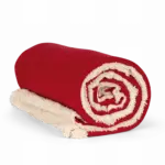 Plaid van sherpa, cherry red — productfoto 5