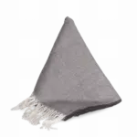 Sjaal met franjes, dark grey / natural — productfoto 5