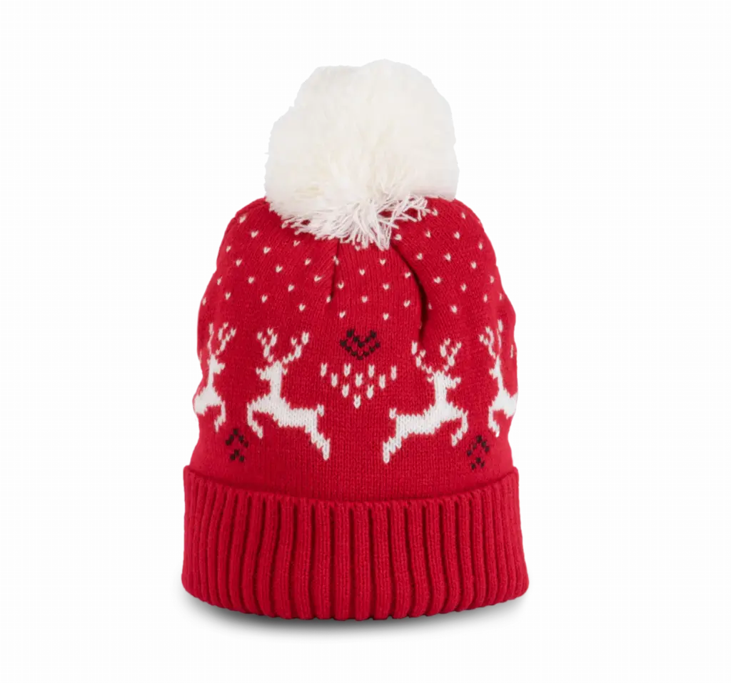 PS_KP512_CHERRYRED-NATURAL - Hidalgo Rendier kerstmuts, cherry red / natural — productfoto 5
