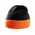 Tweekleurige Muts Met Omslag, black / orange — productfoto 5