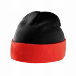 PS_KP514_BLACK-RED - Hidalgo Tweekleurige Muts Met Omslag, black / red — productfoto 6