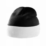 PS_KP514_BLACK-WHITE - Hidalgo Tweekleurige Muts Met Omslag, black/white — productfoto 7