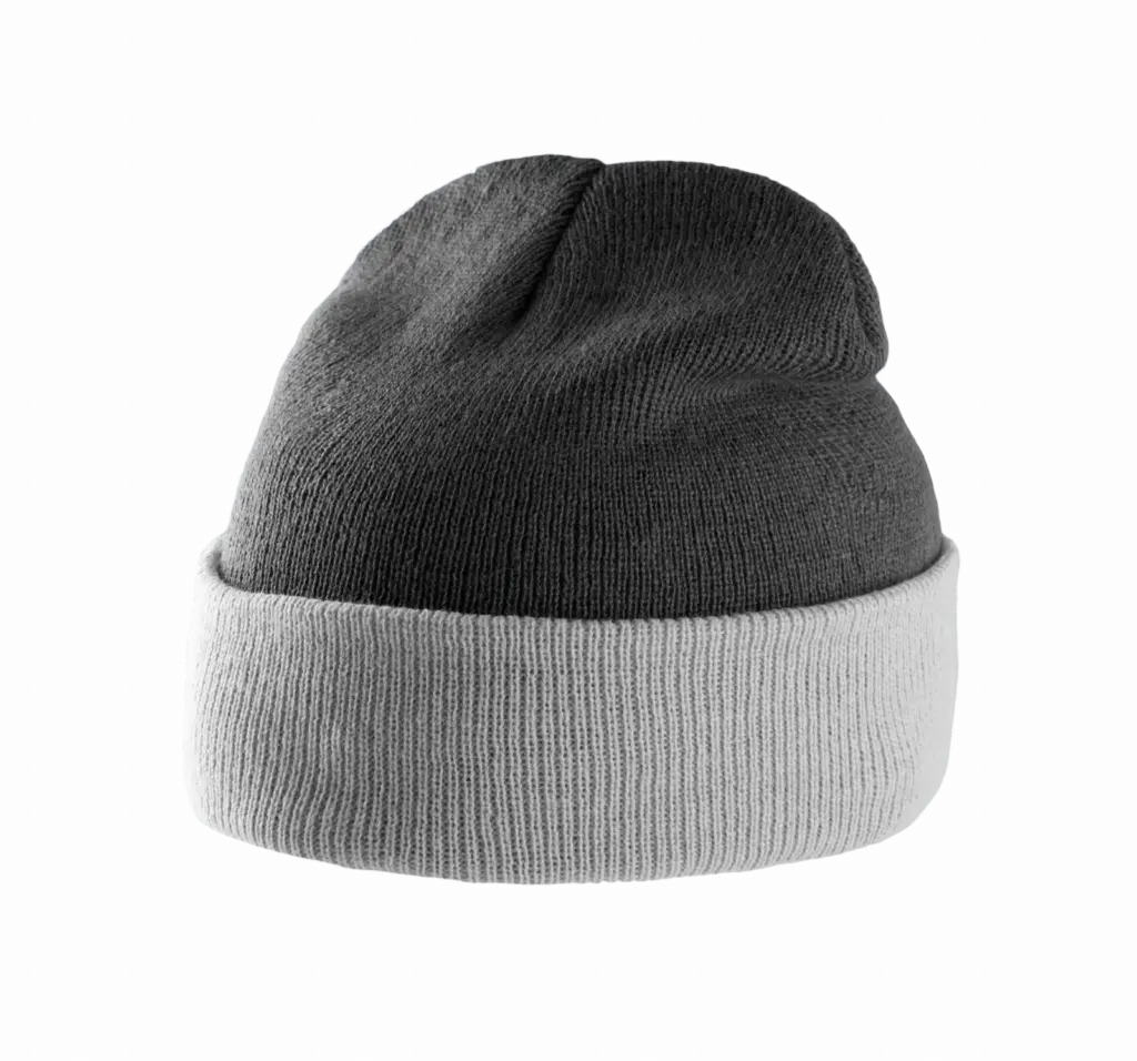 PS_KP514_DARKGREY-LIGHTGREY - Hidalgo Tweekleurige Muts Met Omslag, dark grey / light grey — productfoto 8