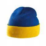 PS_KP514_ROYALBLUE-YELLOW - Hidalgo Tweekleurige Muts Met Omslag, royal blue / yellow — productfoto 11