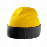 PS_KP514_YELLOW-BLACK - Hidalgo Tweekleurige Muts Met Omslag, yellow / black — productfoto 13