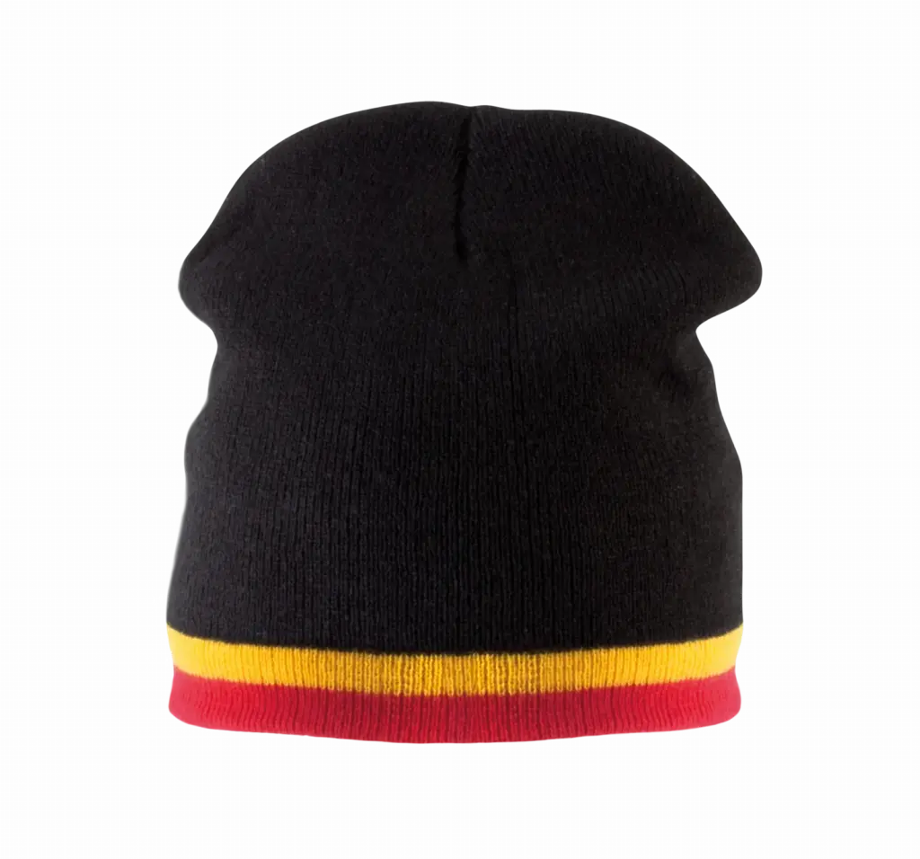 Muts Met Gecontrasteerd Boord, black / yellow / red — productfoto 6