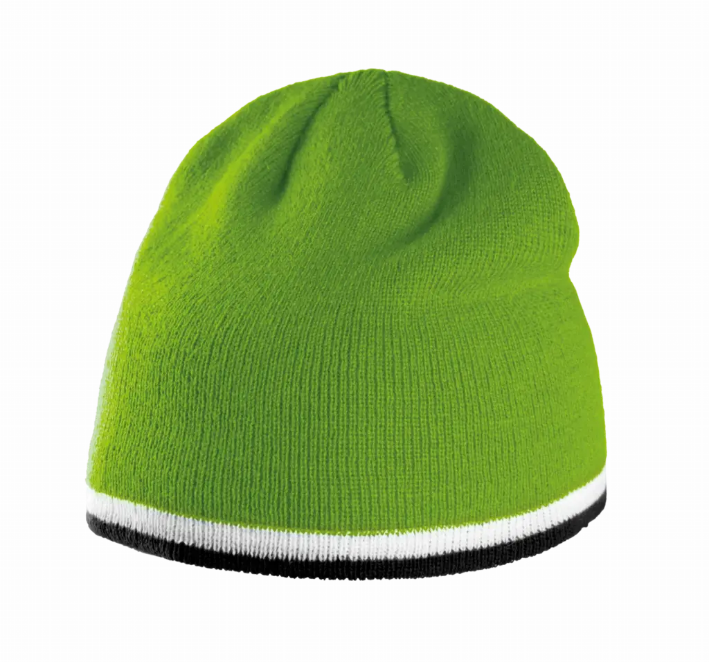 Muts Met Gecontrasteerd Boord, lime / white / black — productfoto 9