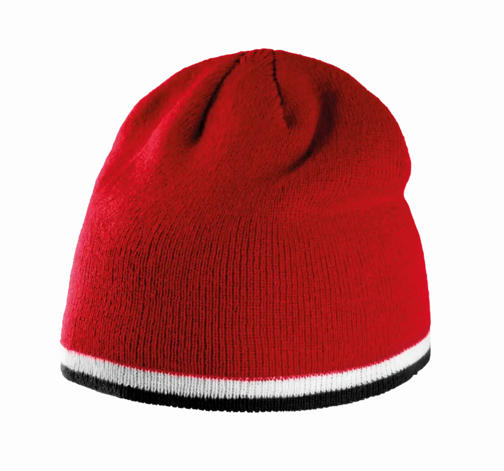 Muts Met Gecontrasteerd Boord, red / white / black — productfoto 11