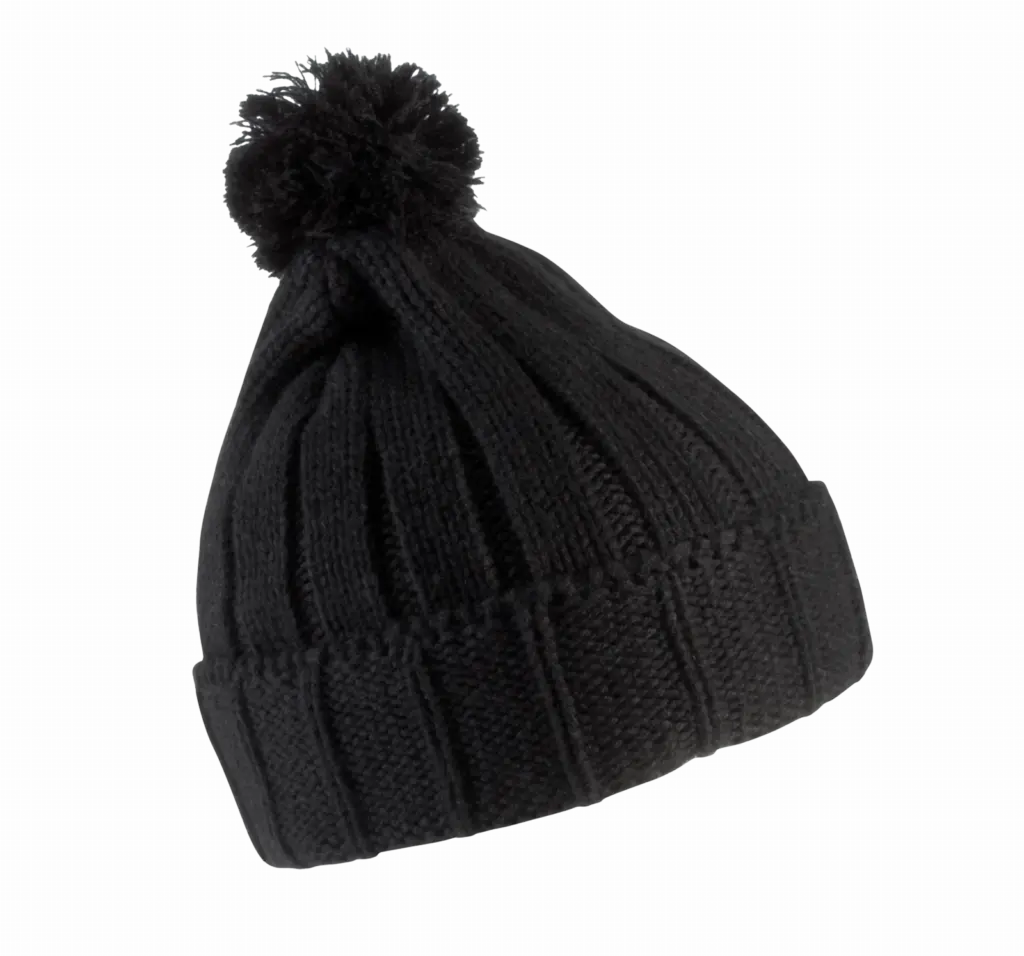 Pomponmuts met omslag, black — productfoto 5