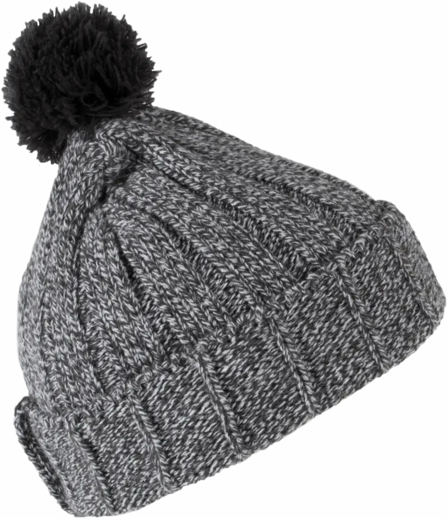 Pomponmuts met omslag, grey melange / dark grey — productfoto 8