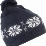 Gebreide kerstmuts met sterren, night navy — productfoto 6