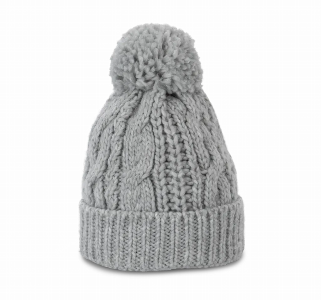 Gebreide muts, alloy grey heather — productfoto 6