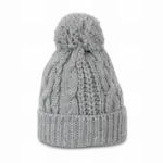 Gebreide muts, alloy grey heather — productfoto 6