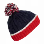 Gebreide muts, red / white / navy — productfoto 7