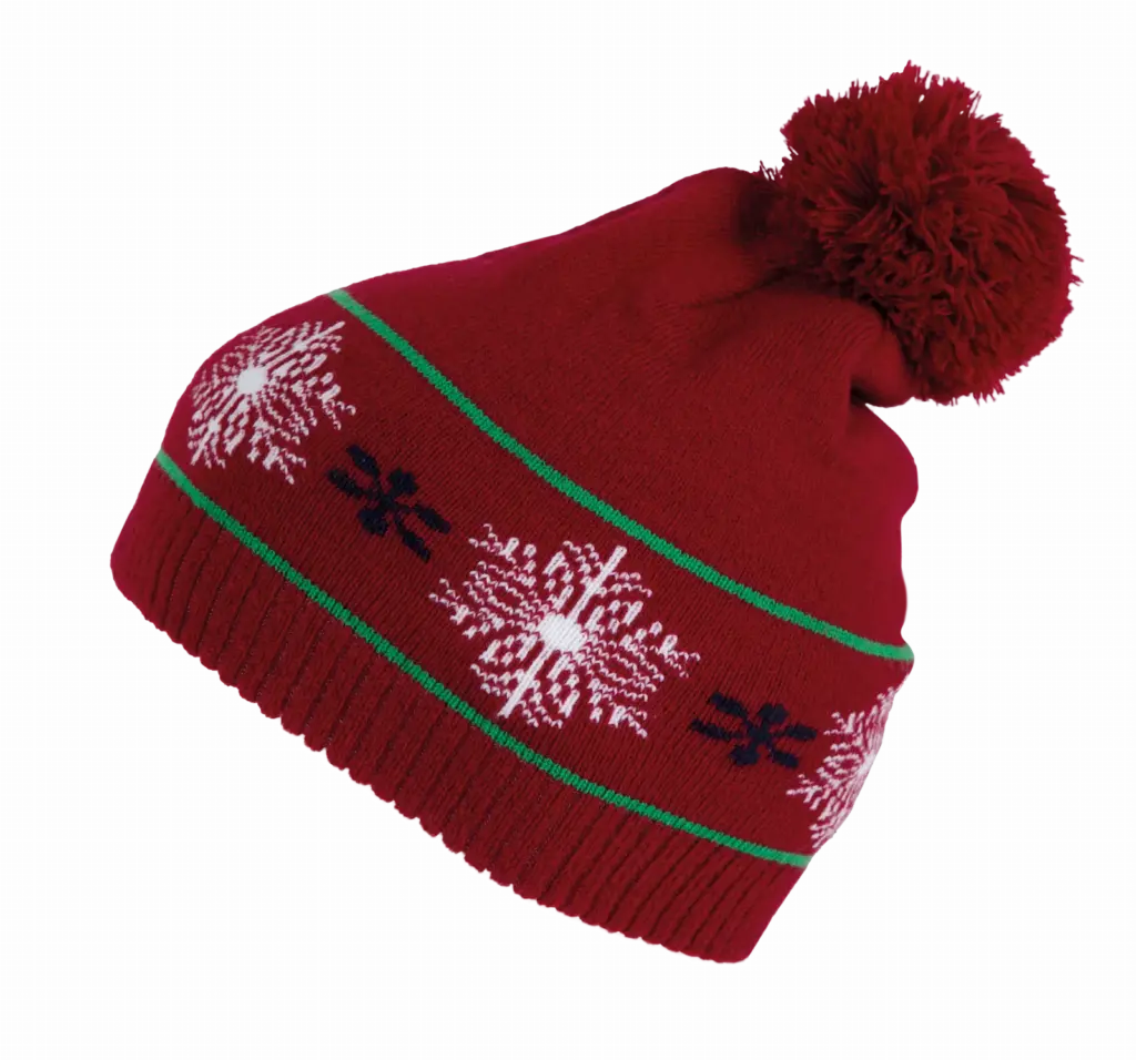 PS_KP558-S_CHERRYRED - Hidalgo Muts met kerstmotieven, cherry red — productfoto 4