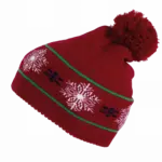 Muts met kerstmotieven, cherry red — productfoto 4