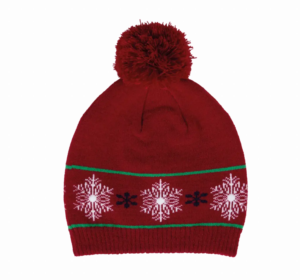 Muts met kerstmotieven, cherry red — productfoto 5