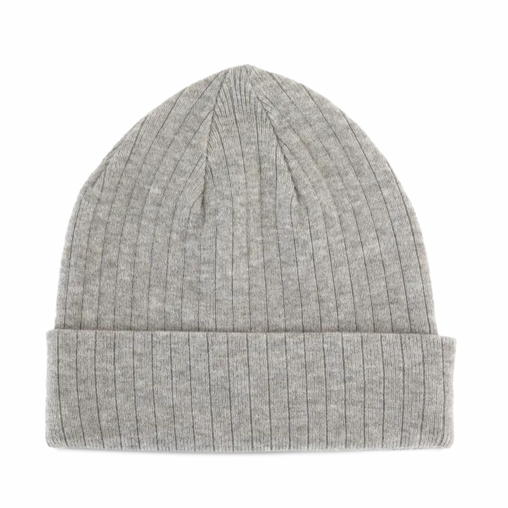 Gebreide muts - K-up Gold Label, ashen grey heather — productfoto 6