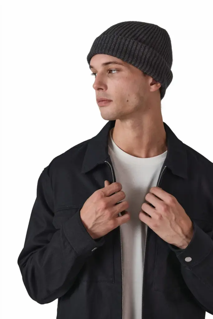 Gebreide muts met omslag - K-up Gold Label