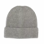 Gebreide muts met omslag - K-up Gold Label, ashen grey heather — productfoto 6