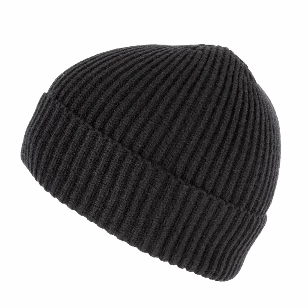 Gebreide muts met omslag - K-up Gold Label, black — productfoto 6