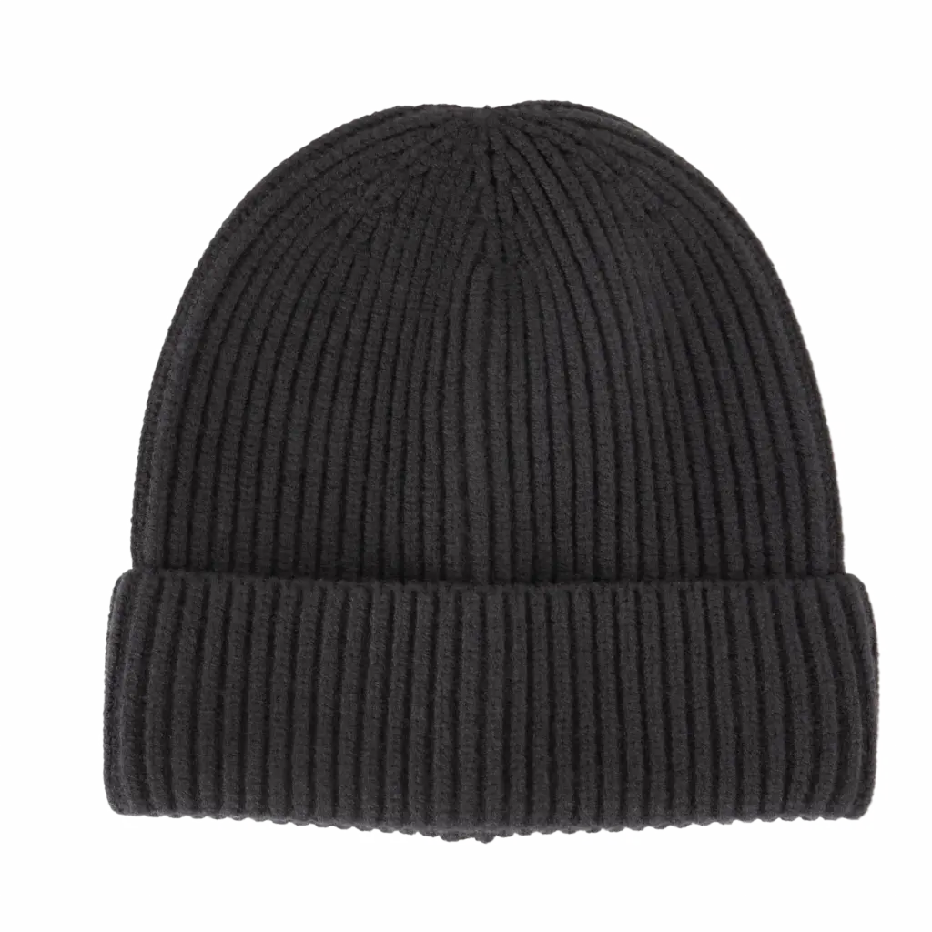 Gebreide muts met omslag - K-up Gold Label, black — productfoto 7