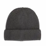Gebreide muts met omslag - K-up Gold Label, deep grey heather — productfoto 8