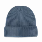 Gebreide muts met omslag - K-up Gold Label, largo blue heather — productfoto 9