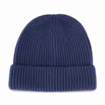 Gebreide muts met omslag - K-up Gold Label, smalt blue — productfoto 10
