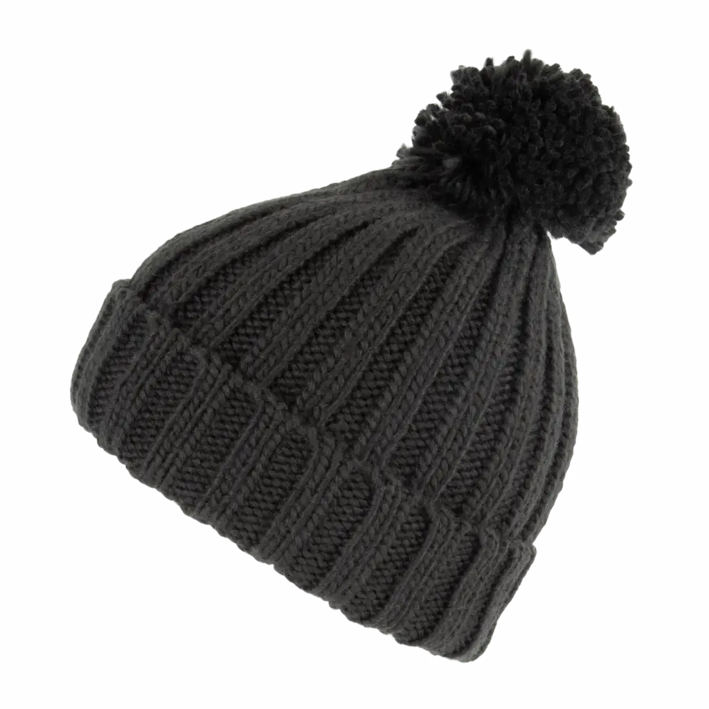 PS_KP563-S_BLACK - Hidalgo Muts met pompon, black — productfoto 5
