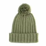 Muts met pompon, warm olive — productfoto 10
