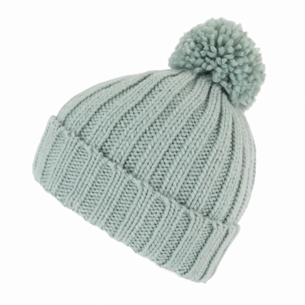 PS_KP563-S_WATERGREEN - Hidalgo Muts met pompon, water green — productfoto 10
