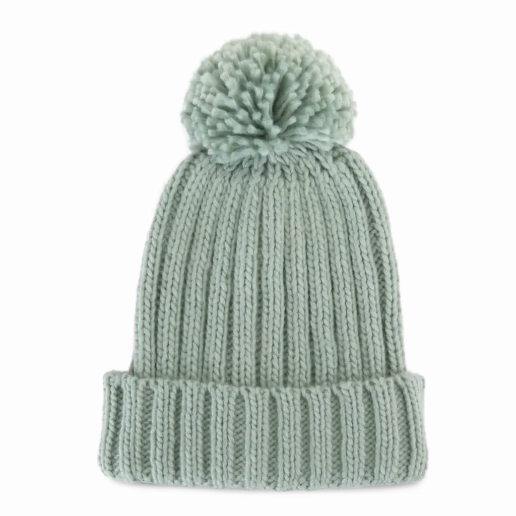 Muts met pompon, water green — productfoto 11