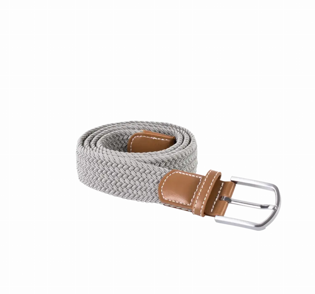 PS_KP805_LIGHTGREY - Hidalgo Elastische gevlochten riem, light grey — productfoto 9