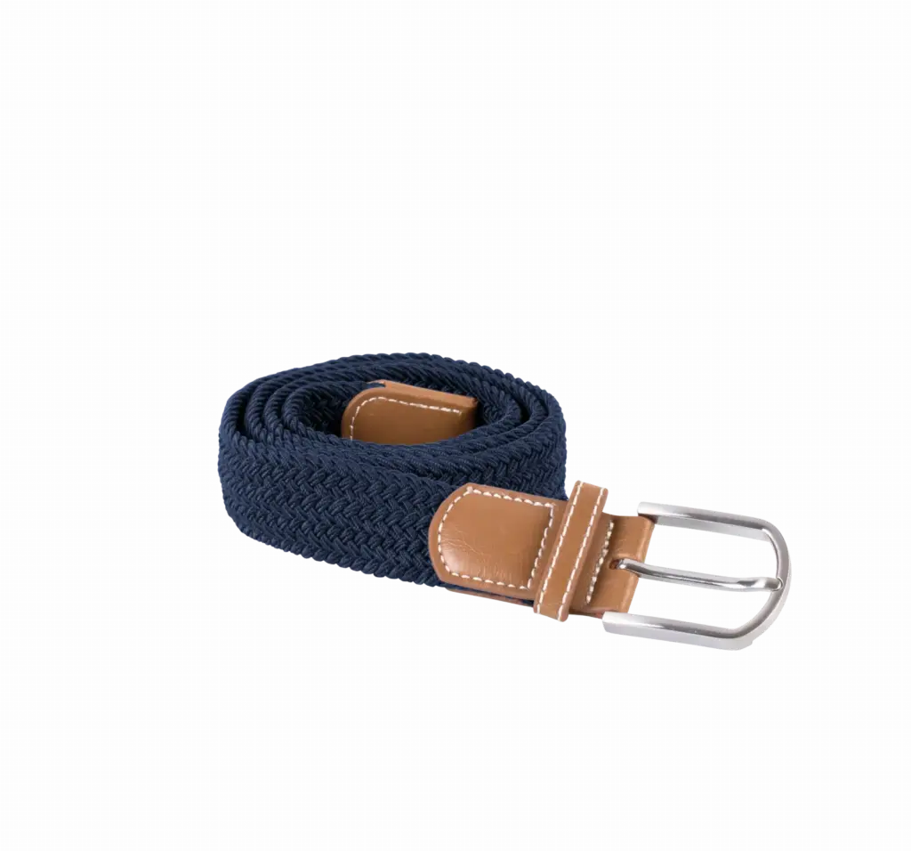 PS_KP805_NAVY - Hidalgo Elastische gevlochten riem, navy — productfoto 11