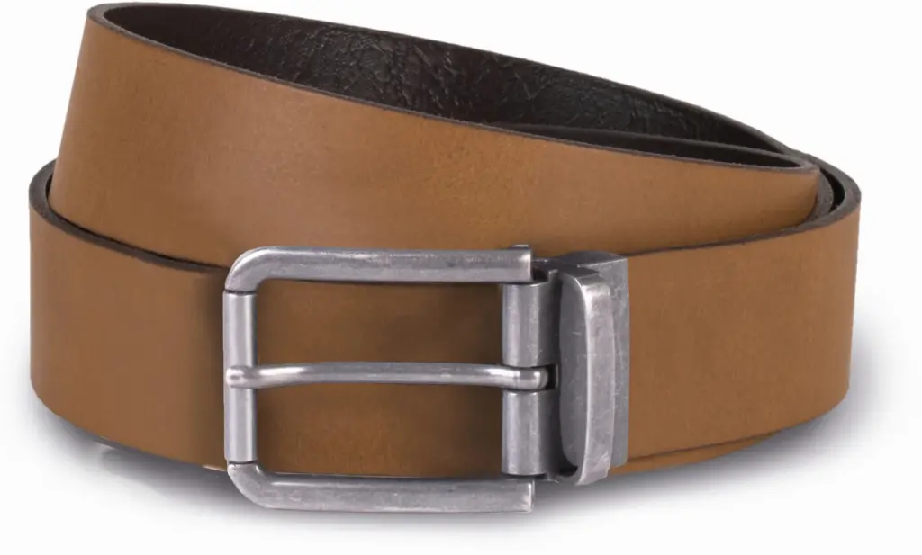 Riem van leer met onafgewerkte rand - 35 mm