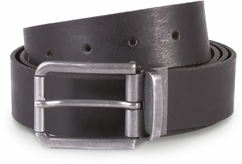 PS_KP812_BLACK - Hidalgo Riem van leer met onafgewerkte rand - 35 mm, black — productfoto 4