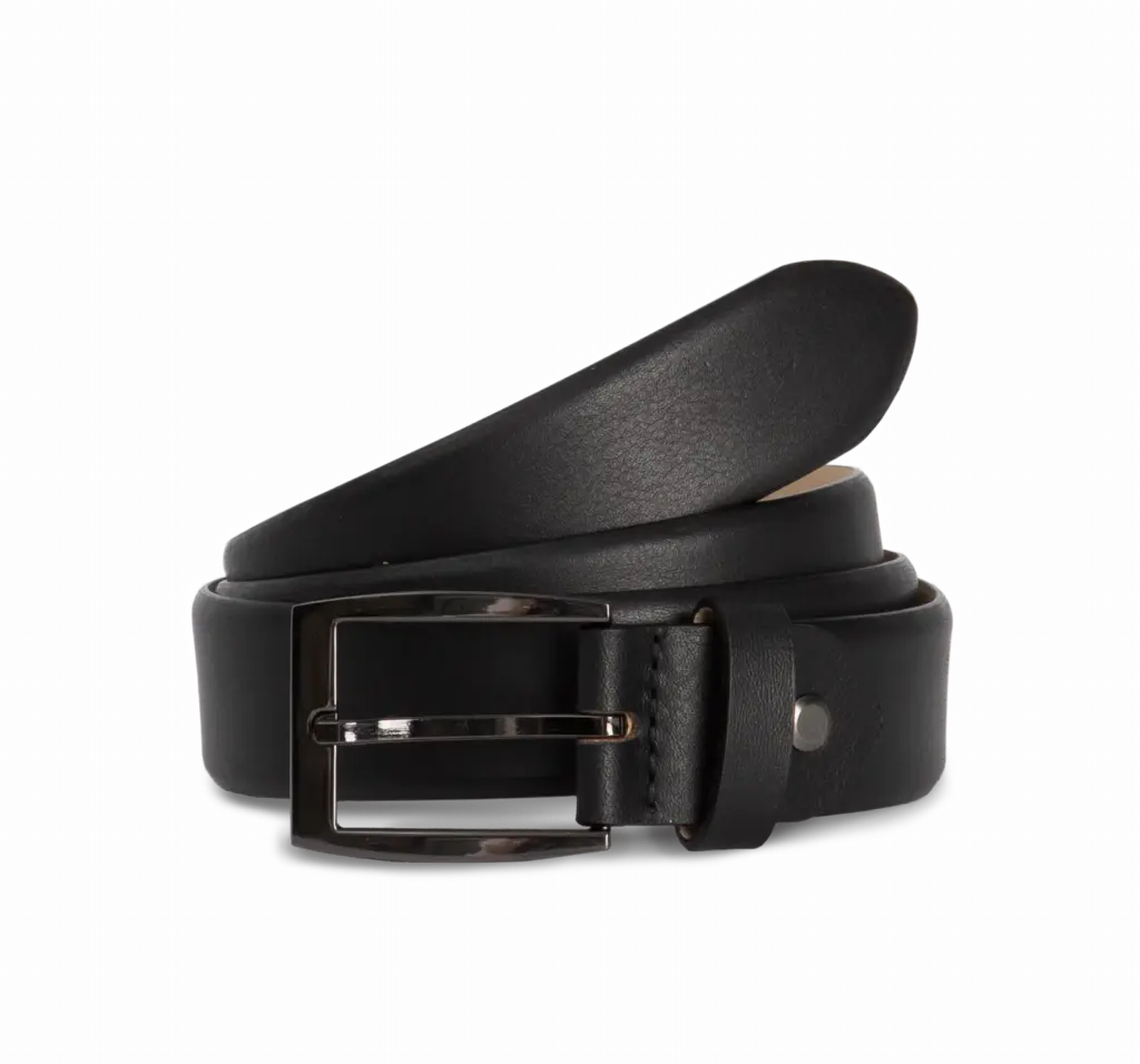 Klassieke, regelbare riem met een afgeronde boord, black — productfoto 2